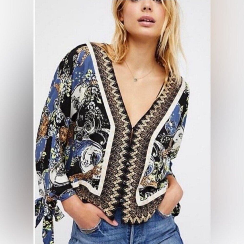 Free People Multicolor Bohemian Blouse